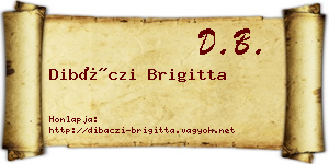 Dibáczi Brigitta névjegykártya